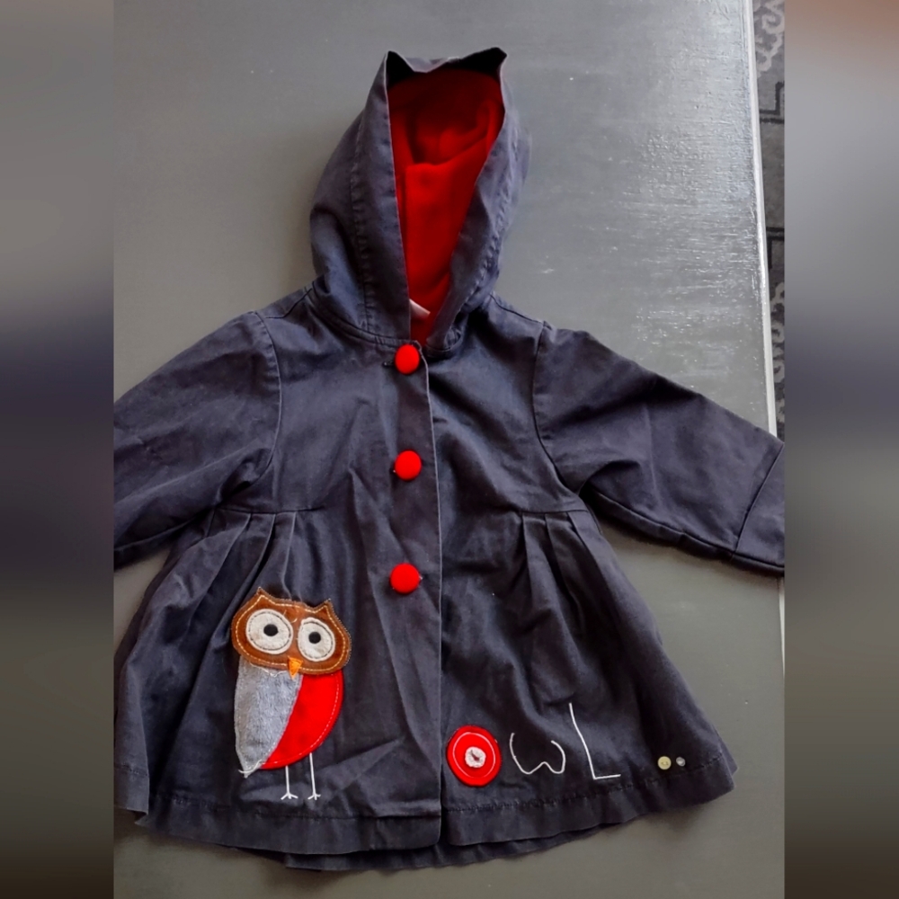 Girls 4T Pleated Jacket with Hood